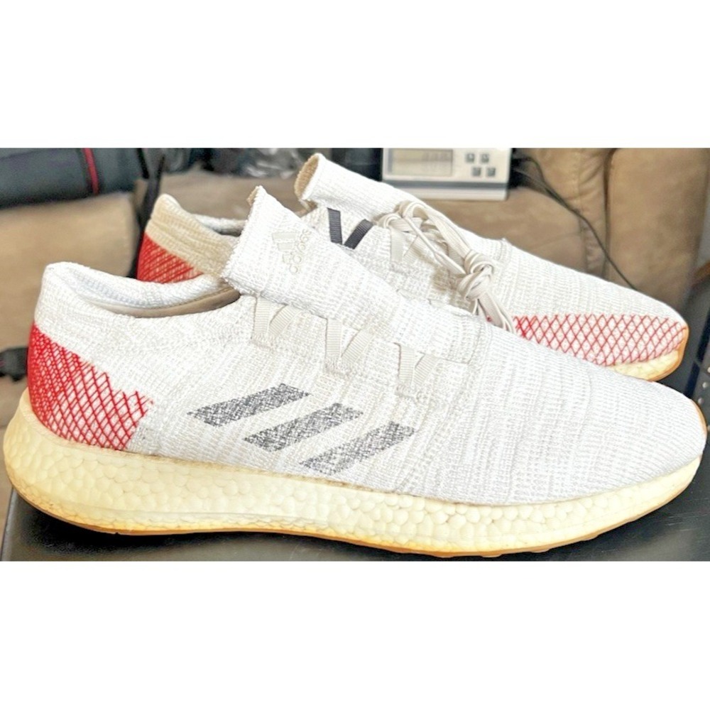 Adidas PureBoost Go Men's Size 12 Shoes Grey/Red/Black